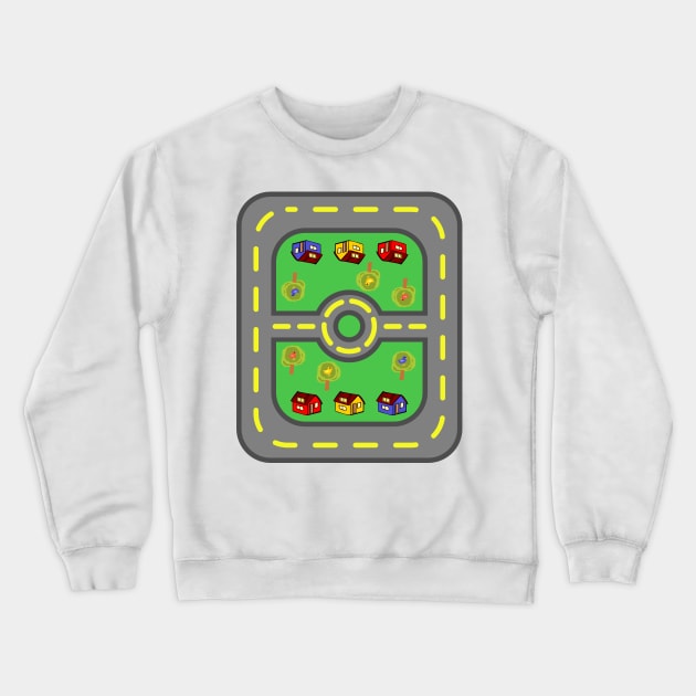 Car Play mat T-Shirt Crewneck Sweatshirt by lcorri